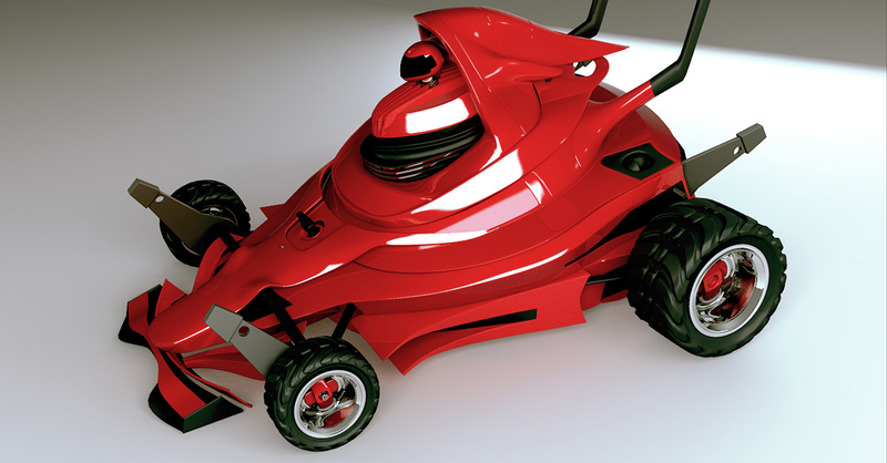 Illustration for article titled F1 Inspired Lawnmower: Yardwork Just Got a Lot Sexier